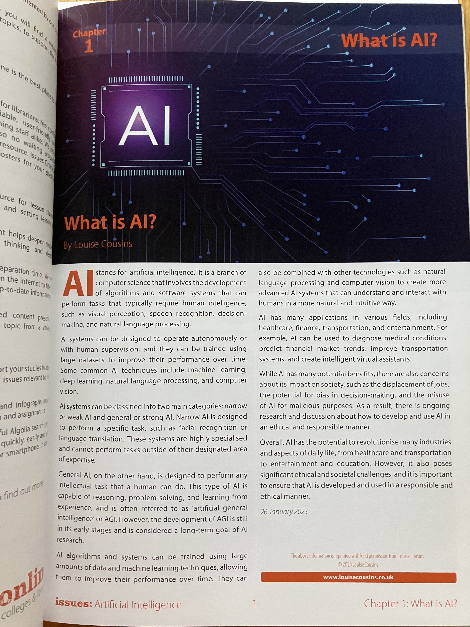 Image of published work, What is AI?