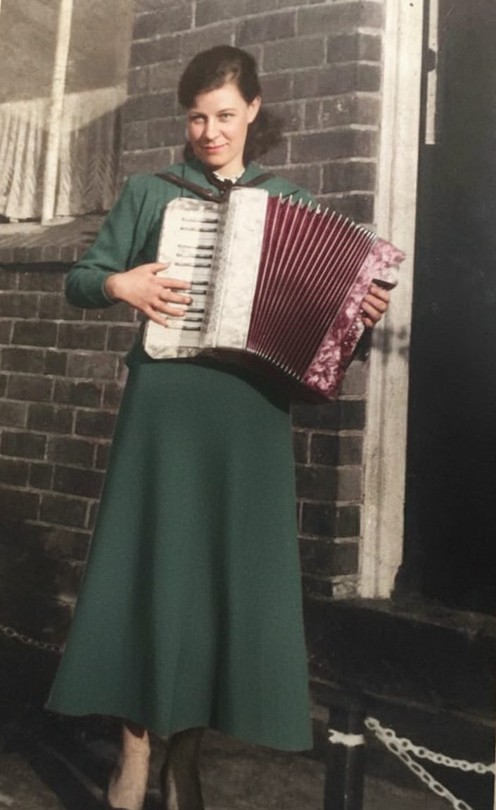 Vintage photograph post partial colourisation