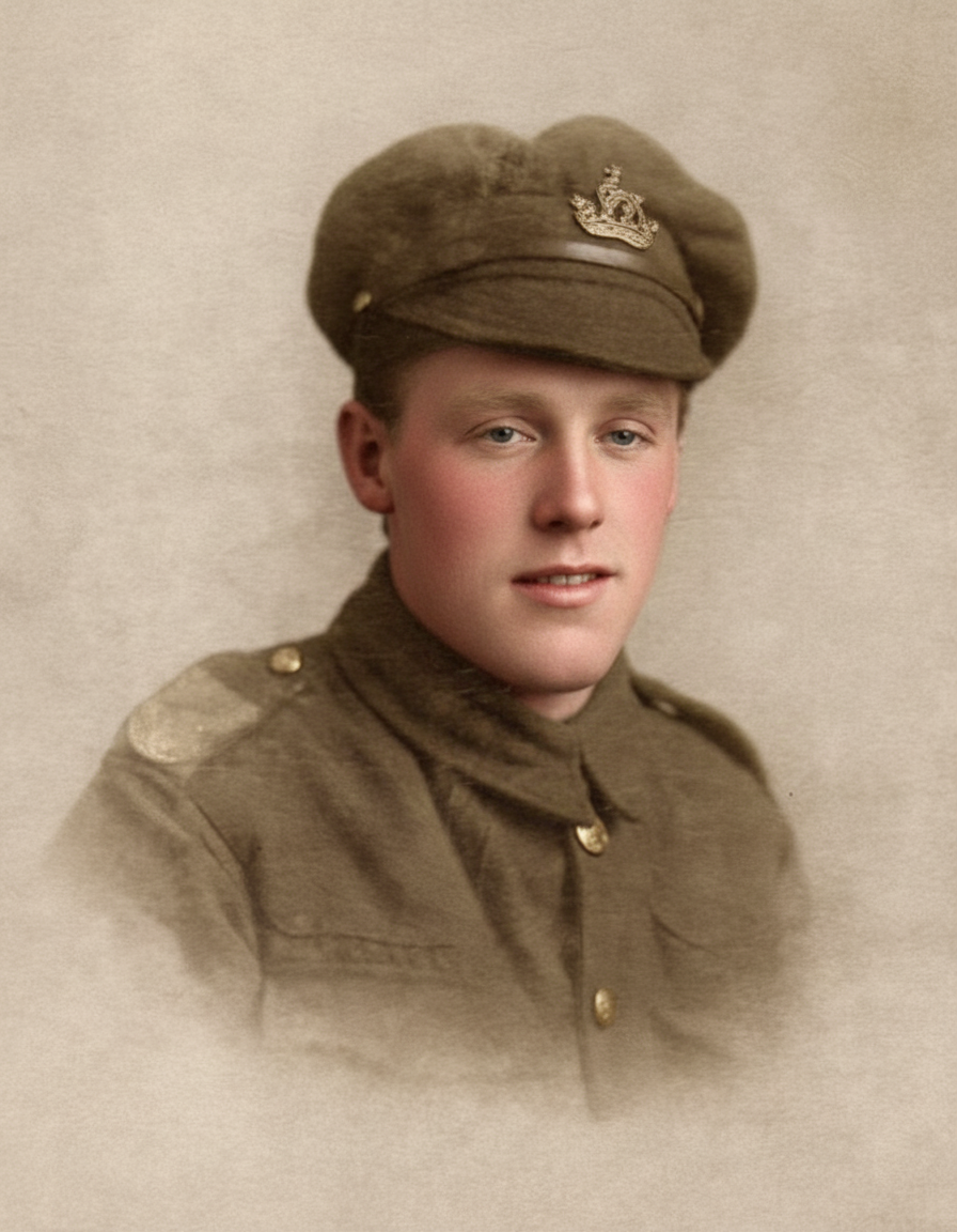 Vintage photograph post restoration and colourisation