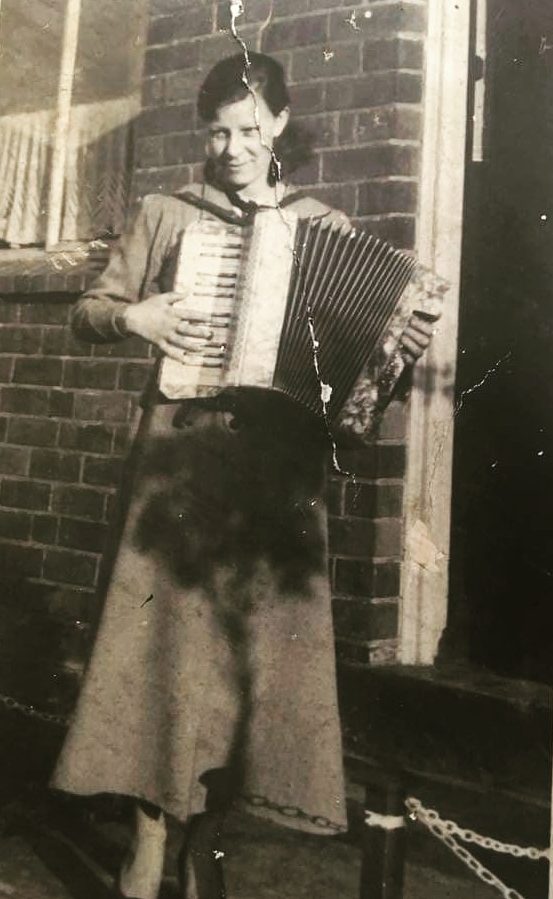 Vintage photograph pre partial colourisation